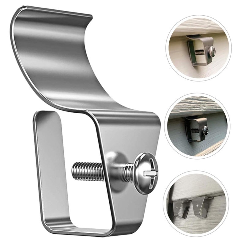 TEHAUX 40pcs Vinyl Siding Clips Punch Outdoor Wall Hooks for