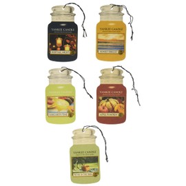 Yankee Candle Classic Paper Car Jar Hanging Air Freshener Assorted Variety- 5 pack