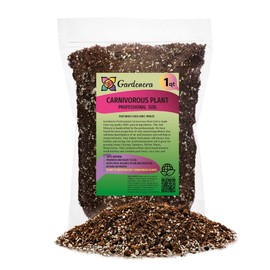 Gardenera Professional Carnivorous Plant Soil - Ready to Use for Venus Flytraps, Sundews, Pitcher Plants, Butterworts | Peat Moss, Coco Coir, Perlite - 1 Quart Bag