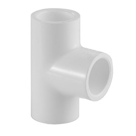 Lesso America 401 Series PVC Pipe Fitting - Tee - Schedule 40 (White) - 2-1/2" (SOC x SOC x SOC) / High-Flow Capacity/Plumbing, Irrigation, Pool, Spa, DIY Projects/NSF Certified (401-025)