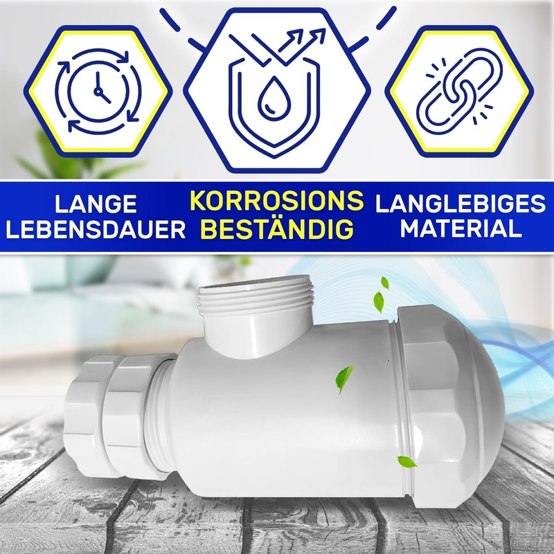 Siphon Washbasin 1 1/2 Inch 40 mm Polypropylene MONTERAL