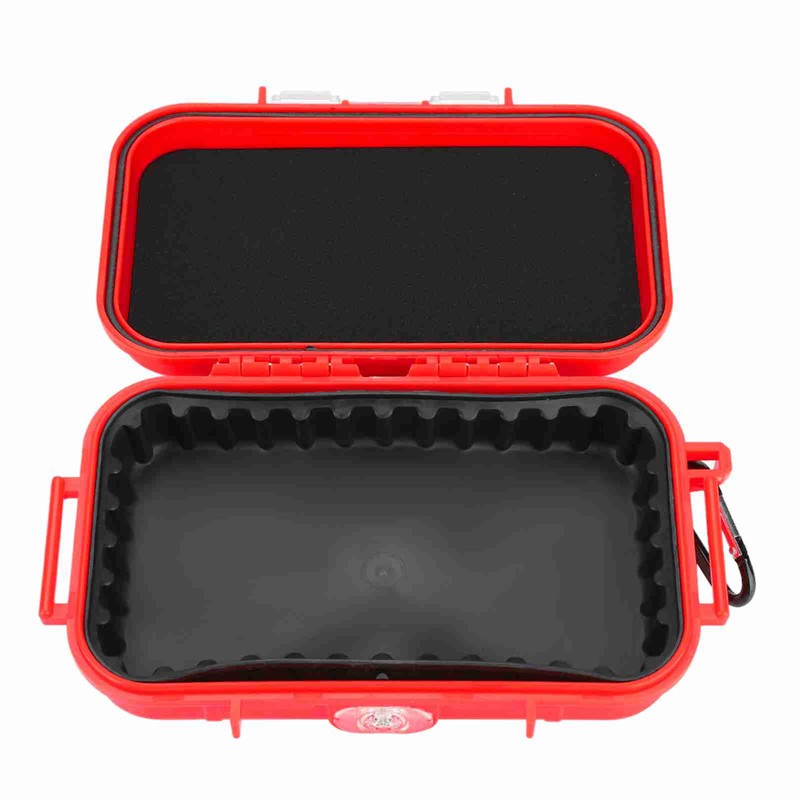 Outdoor Survival Shockproof Waterproof Storage Case Airtight Carry Box Container(Red)