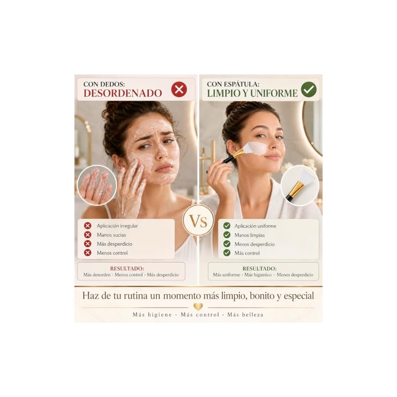 Brochas Silicón Mascarillas Faciales Tipo Espatula Suave Precisa Reutilizable Aplica