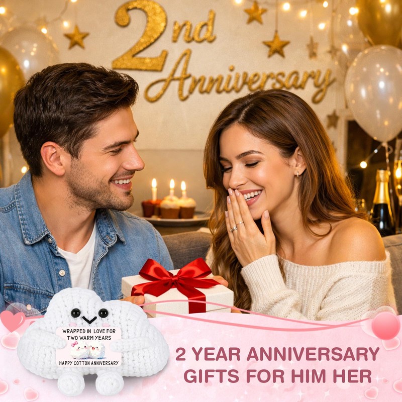2 Year Cotton Anniversary Crochet Gifts for Him Her 2nd