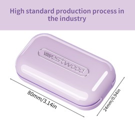 TISCH Pill Cutter | Tablettenteiler für Mehrfachpillen, Pillenschneider, Teiler für Große und Kleine Tabletten, Medikamententeiler mit Aufbewahrungsfach für Reise & Haustier (Lila)