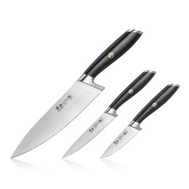 Cangshan L Series 3-Piece Starter Knife Set, Forged German Steel, Black, 1026917