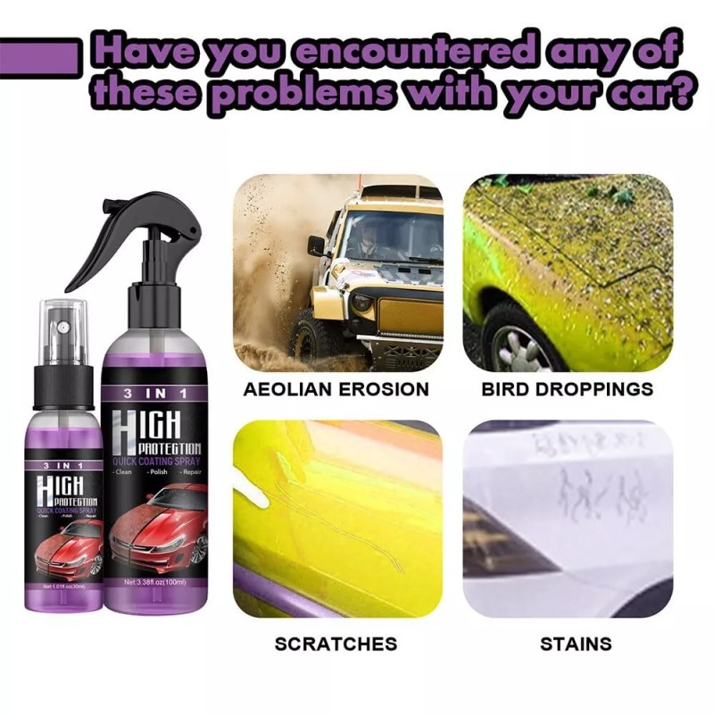 Unbranded 3 in 1 High Protection Quick Car Coat Ceramic