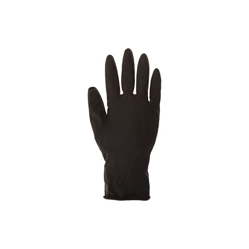 Euro Style Disposable Latex Gloves Medium Black/M – 100 g