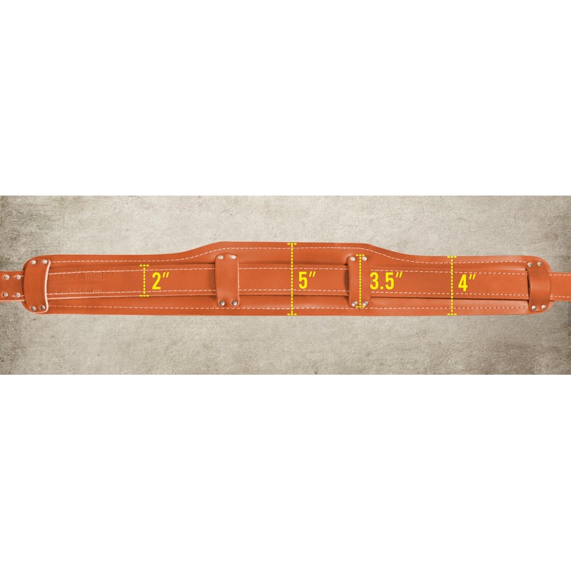 Duracuir Construction Leather Tool Belt with Lumbar Support (SMALL 26-34