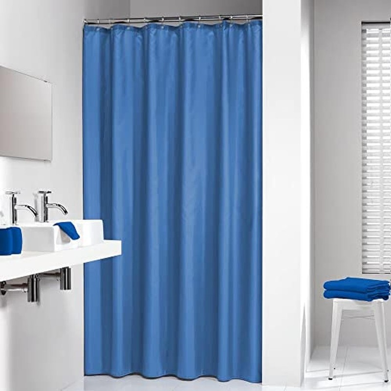 Sealskin Madeira Shower Curtain, Polyester, Blue, 120 x 200 cm