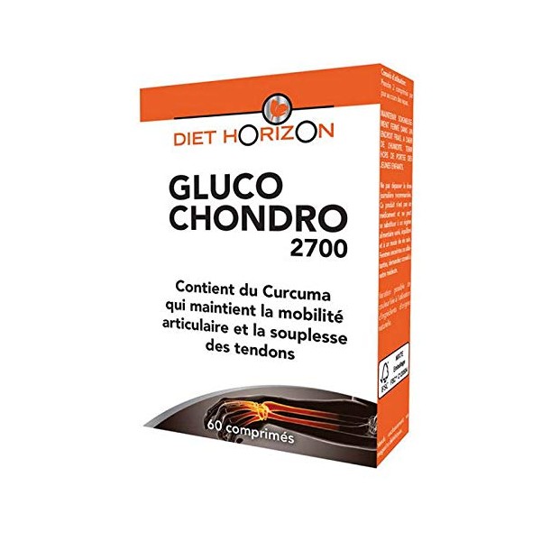 Diet horizon - Gluco chondro 2700-60 comprimés - Fort dosage pour des articulations mobiles
