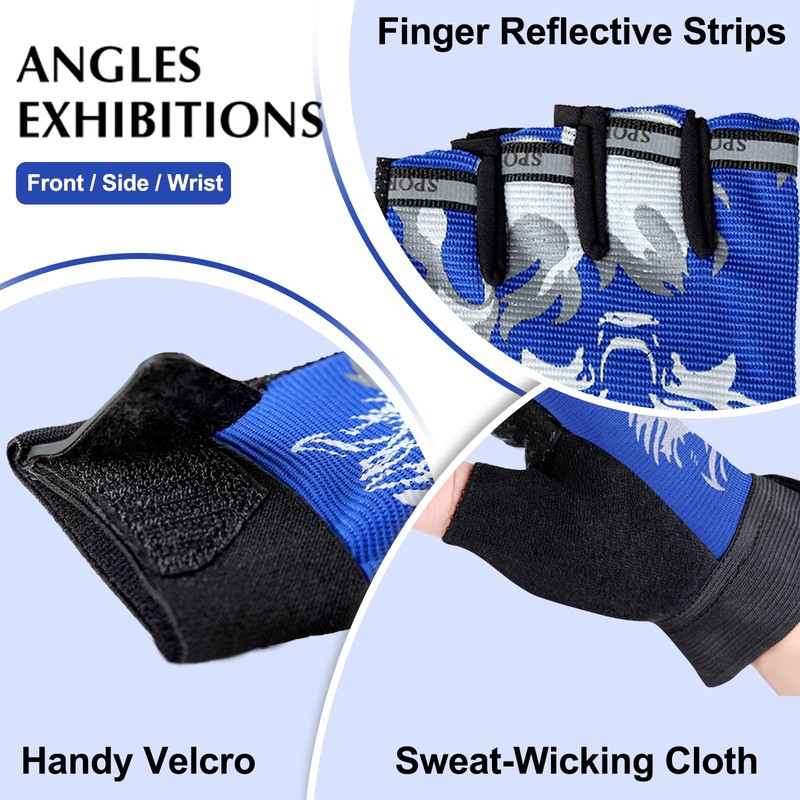 CubePlug Kids Boy Girl Cycling Climing Half Finger Gloves GEL
