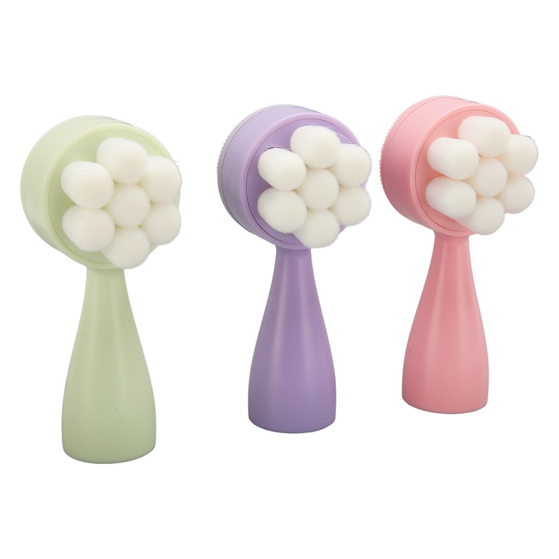 3pcs Facial Cleansing Brush Deep Cleansing Exfoliation Removing Blackhead Massaging