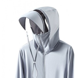 Kaishi Ice Cool Hood Rashguard Men's (Gray) 3XL