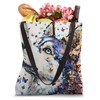 Siberian Husky Watercolor with Butterflys Tote Bag