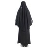 HEMAD Medieval Veil Bird Cotton White Black Garment LARP, black