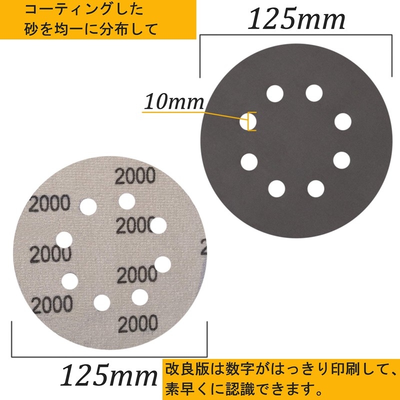 Aewio Heavy Duty Sandpaper #400 - #7000 Round 8-Hole Sandpaper