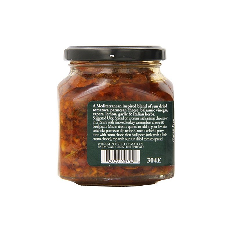 Elki's Gourmet Sundried Tomato and Parmesan Crostini Spread, 9.9 Ounce