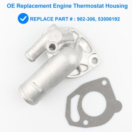 Thermostat Housing Replace 902-306, 53006192 Compatible with Dodge Jeep 2.5L 4.0L - 1991-1995, 1997-2006 Wrangler YJ TJ, 1991-2001 Cherokee XJ, 1993-2004 Grand Cherokee ZJ WJ, 1997-2002 Dakota, More