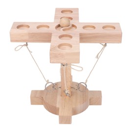 Ring Hook Game Wooden Portable Interactive Hook Ring Throwing Game for Home Bar Party Indoor Outdoor