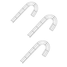 Wreath Holiday Candy Cane Shaped Metal Form (Bonus Exclusive Tulle) Christmas Candy Canes Wire Form Frames 3pk