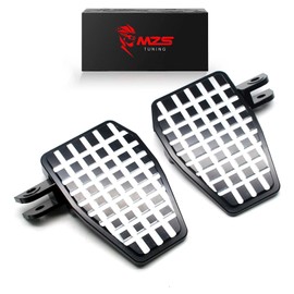 MZS Motorcycle Foot Pegs, Wide Front Floorboards Rider Adjustable Footpegs Footrest Rest Pedal Black Hollow Compatible with Rebel 1100 CMX1100 2021 2022 2023 2024