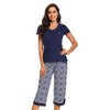IZZY + TOBY Women Cotton Pajamas Set with Capri Pant