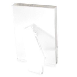 TIZO Design Vertical 8x10 Lucite Picture Frame, Durable 1 Inch Thick Clear Lucite & Magnetic Closures, Elegant & Practical Boutique Quality Photo Frame (Multiple Colors Available)