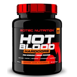 Scitec Nutrition Scitec Nutrition Hot Blood Hardcore, Getr?nkepulver vor dem Training mit Aminos?uren und Kreatin, 700 g, Orangensaft