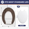 Baahrnom Luxury Toilet Lid Cover 19.5"x 16" Machine Washable Solid