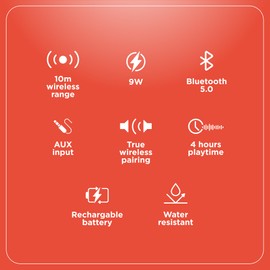 RadioShack True Wireless Outdoor Speaker, Black, 9W