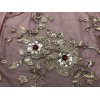 Wowfabric4less123 BurgundyGold Rhinestone Embroidery French Lace Fabric 50” Width Sold