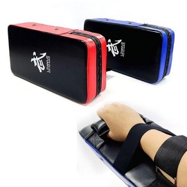 Sparring Boxing Martial Arts Kickboxing Square Arm Mitt Gloves Hand Wrap Blue/Black