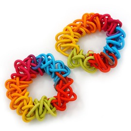 Multicoloured Hair Elastics Set of 2