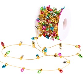 FOIMAS Mini Dollhouse Christmas Lights,Fake String Lights for Christmas Dollhouse Craft Fairy Garden Accessories