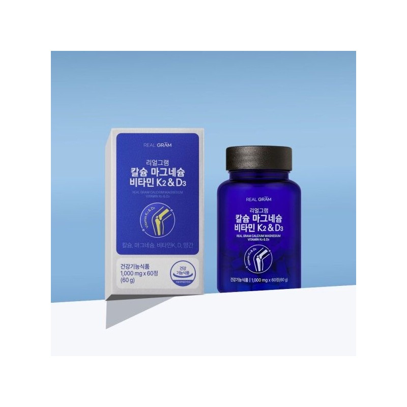 Realgram [Realgram] Calcium Magnesium Vitamin K2 & D3 1,000mg x