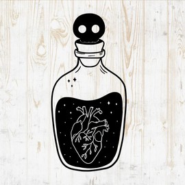 Mystical Witchy Wall Decals - Mystical Witchy Wall Stickers - Minimalist Witch Celestial Witchcraft Magic Wicca Silhouette - Car Window Tumbler Laptop Water Bottle Bedroom Room Home Decor DWSV12945