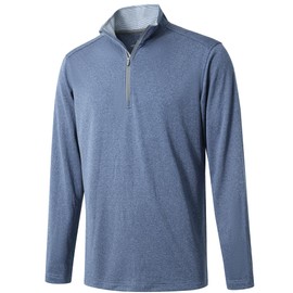 MICHEL ROUEN 1/4 Zip Pullover Mens Lightweight Mock Neck Mens Quarter Zip Long Sleeve Sport Casual Golf Sweatshirt