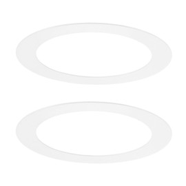 M METERXITY 2-Pack Goof Rings for 2 Inch Recessed Lights, 2.2" ID 3" OD Durable Steel Trim Ring Flush Mount White Can Light Trim Ring Cover for Ceiling Can Downlights