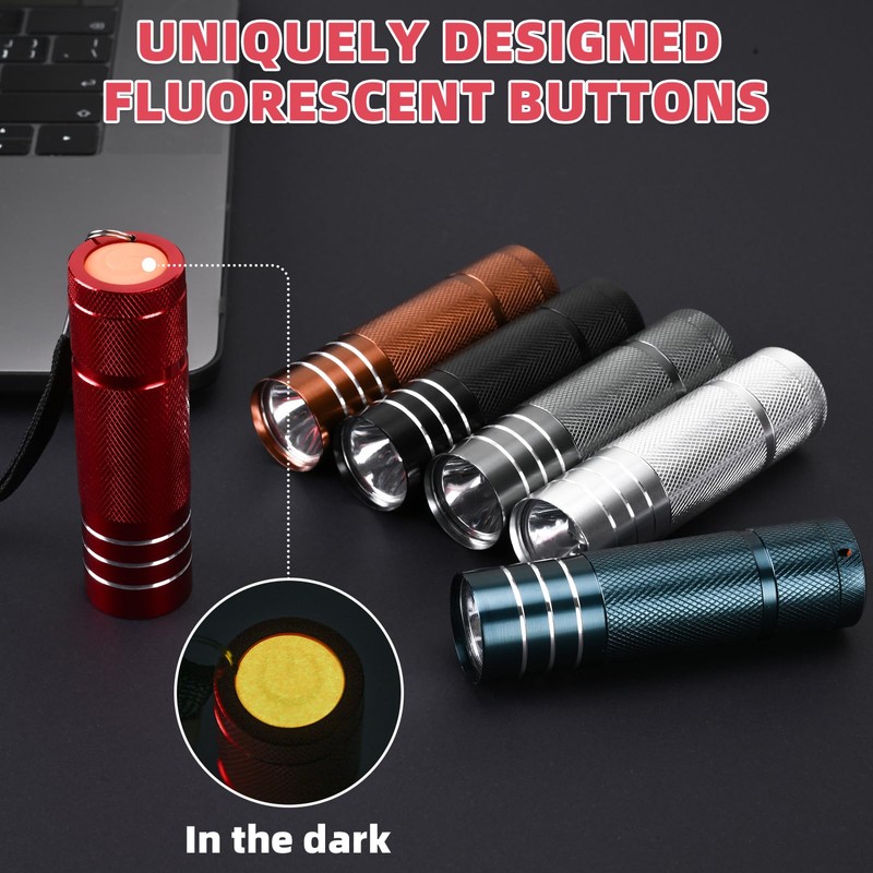 yikosam 30-Pack Super Bright Mini Flashlight, 1W Aluminum Flashlights Bulk