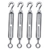 (Pack of 4) Turnbuckle Wire Tensioner M8 Adjustable Turnbuckles Hook