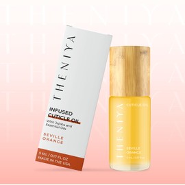 Theniya Cuticle Oil Set, 3 Scents with Jojoba & Vitamin E, 5mL Roll-On Bottles, Natural Nail & Cuticle Care (0.17 Fl Oz, Seville Orange)