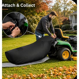 Heavy Duty Lawn Tractor Leaf Bag 420D Oxford Grass Catcher for Riding Lawn Mowers