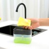 Liquid Soap Dispenser Set 2-in-1 Foaming Chrome Plastic Hand Pump
