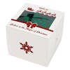 MEEDEE 4.5 inch Green Linear Glitter Gift Bow Self Adhesive