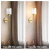 KARTOOSH Hardwired Crystal Wall Sconces Set of Two - Dimmable