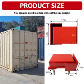 TULMTT Upgrate Shipping Container Lock Box, Shipping Container Door Lock Cover Protection Device Heavy-Duty Steel Bolt-On Keyed LockBox Security Accessories with Padlock & 5 Keys