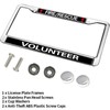 Fire Rescue Volunteer License Plate Frame Metal Firefighter Support Rattle-Proof