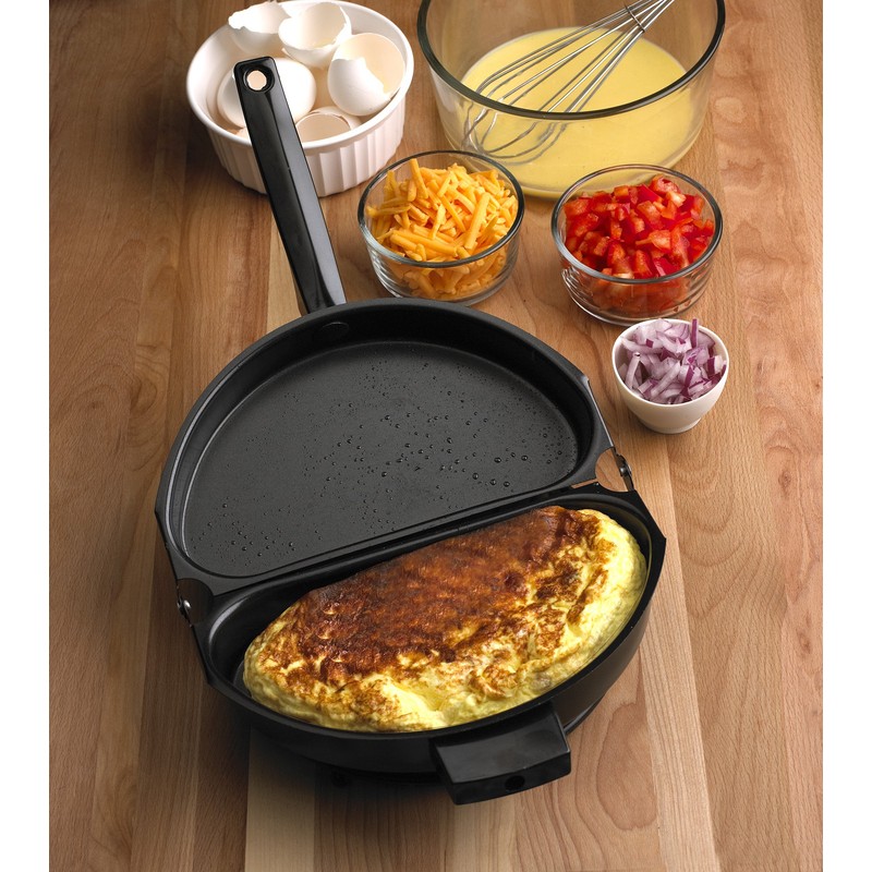 Fox Run Egg Pan, Non-Stick Folding Omelette Pan, 8"