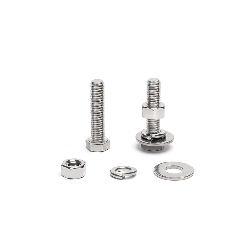 (25 Sets) 1/4-20 x 1-1/2" Hex Head Screw Bolt, Nuts,